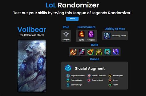 lol skin generator|randomizer build lol.